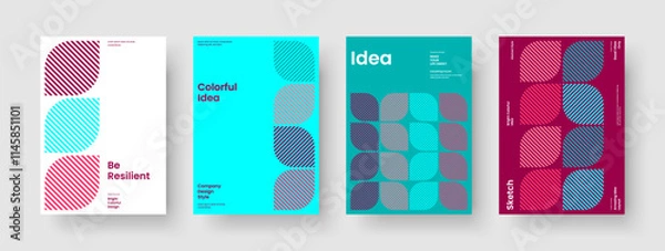 Fototapeta Modern Flyer Design. Geometric Background Layout. Creative Book Cover Template. Report. Poster. Banner. Business Presentation. Brochure. Notebook. Brand Identity. Handbill. Magazine. Journal