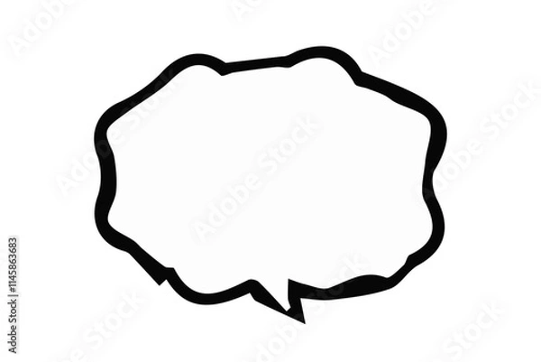 Obraz 手書き　手描き　シンプルな吹き出し