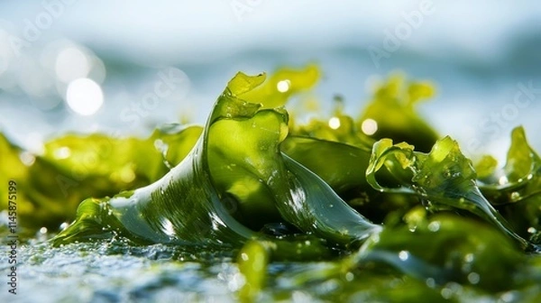 Fototapeta Natural seaweed fertilizers are derived from seaweed extracts that boost plant growth, health, and stress tolerance, making seaweed fertilizers a valuable resource in agricultural chemistry.