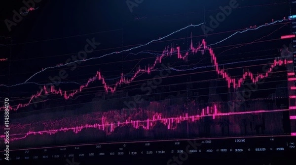 Fototapeta Volatile Stock Market Trends - Bullish and Bearish Signals
