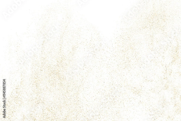 Fototapeta Gold texture pattern on transparent background. Old paper surface. Light golden confetti. Yellow Illustration backdrop. PNG design element.
