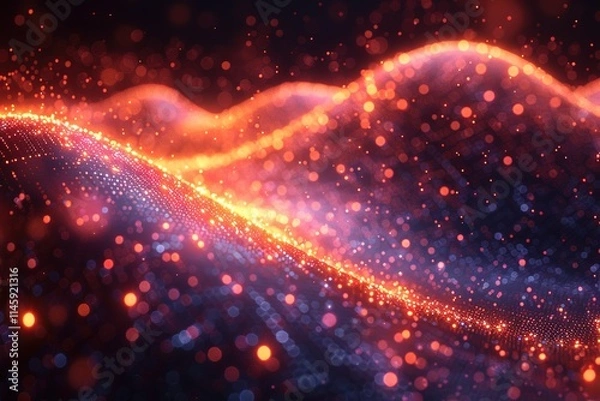 Fototapeta vibrant color transitions abstract free space background design light energy wave glowing