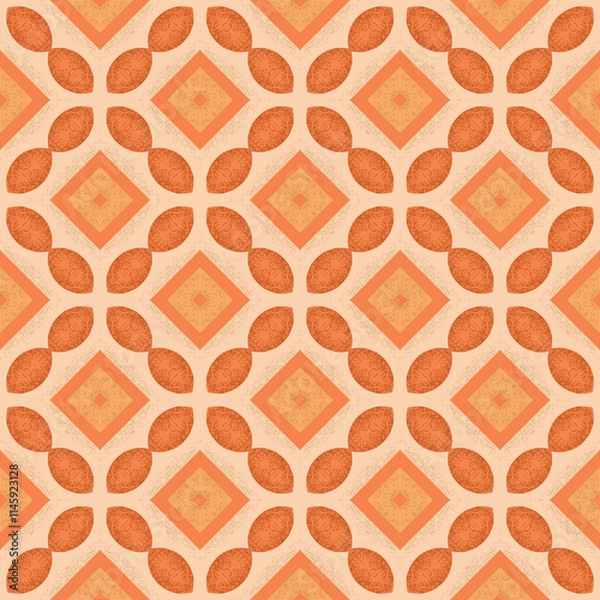 Obraz Stylized Geometric Floral Motif Seamless Background Pattern