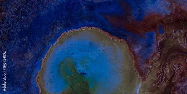 Fototapeta Explore an Eclectic and Expressive Painted Dreamscape: A Vivid Tapestry of Colors and Abstract Forms