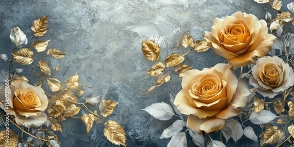 Obraz Flowers on a wall