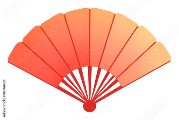 Obraz PNG Celebrating the chinese new year with modern fan icons cultural, isolated on transparent background