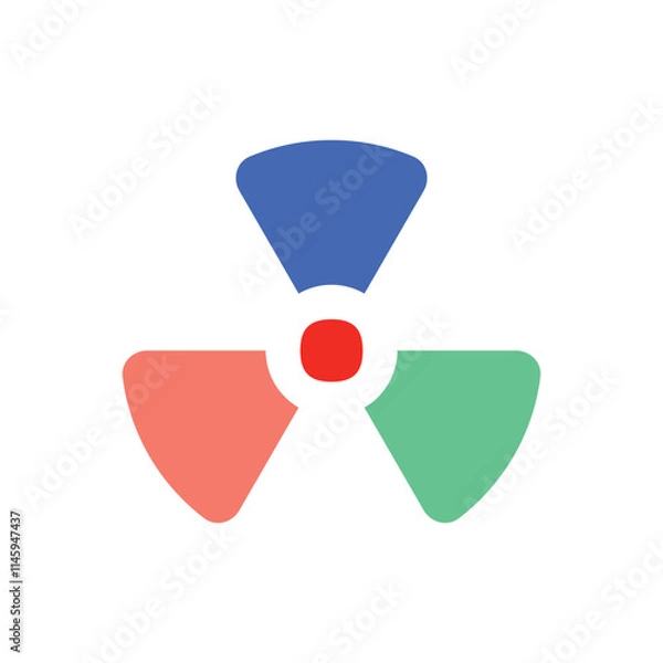 Obraz Radiation icon. Simple style radiation danger poster background symbol. brand logo design element. Radiation t-shirt printing. Vector for sticker.