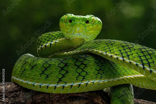 Fototapeta Trimeresurus gunaleni or Gunalen's pitviper is a species of venomous pit viper endemic to Sumatra, Indonesia.