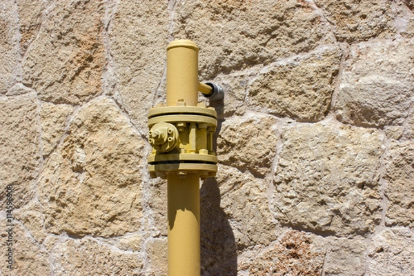 Obraz The gas valve on the pipe