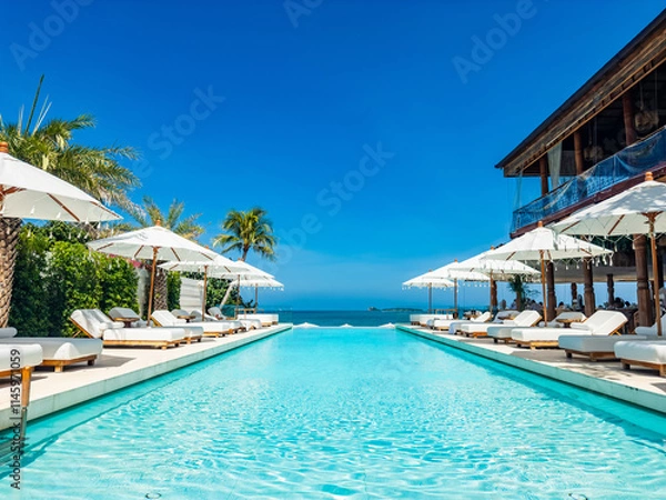 Fototapeta Views of Bo Phut Beach & resort in Koh Samui, Thailand