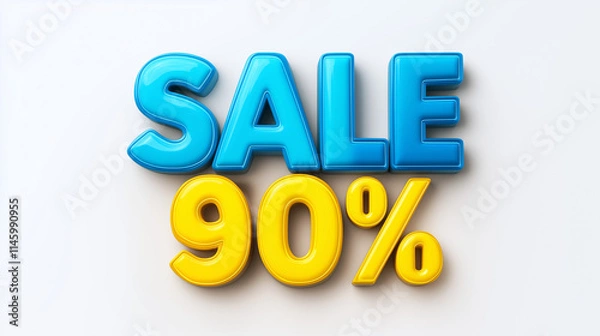 Fototapeta Color 3d text sale 90 percent