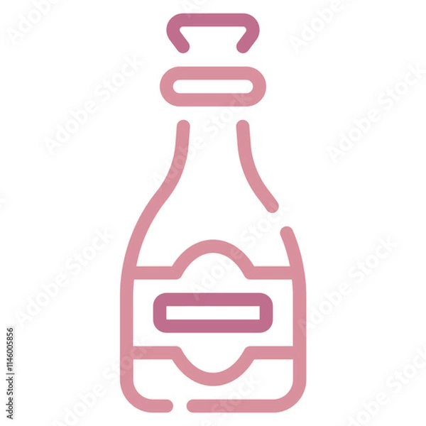 Fototapeta Stylized Bottle Icon for Beverage Branding