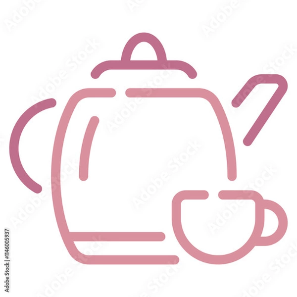 Fototapeta Stylish Teapot Icon for Modern Designs