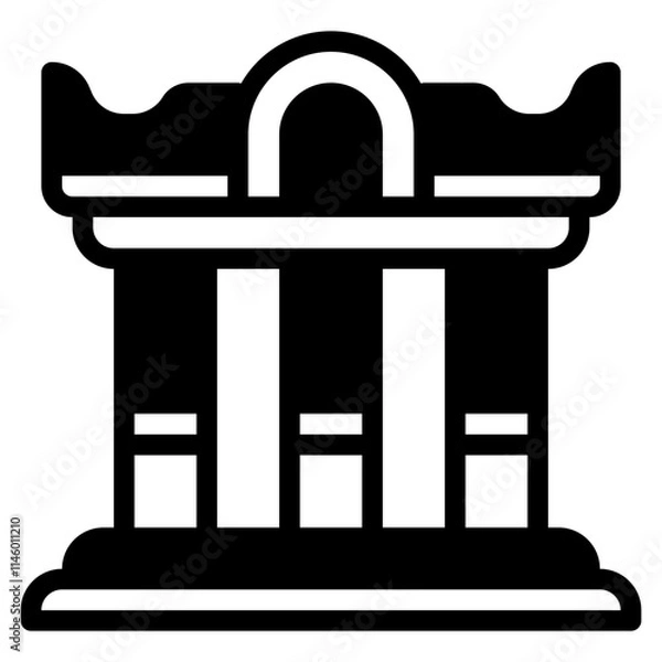 Fototapeta Stylized Illustration of a Classical Column Design