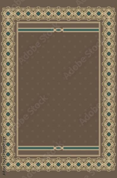 Obraz Vintage label with decorative border.