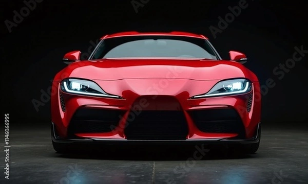 Fototapeta sports car front quarter view glossy