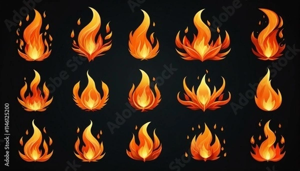 Obraz fire flames background