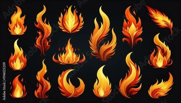 Obraz fire flames background
