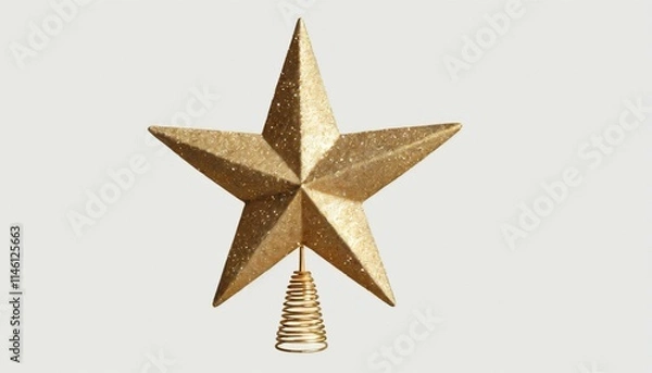 Obraz gold star on a white background