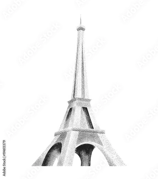 Obraz Eiffel Tower dotwork