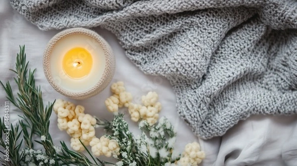 Obraz Create an image with white gry background the fllowing image expoxy,candle,crochet,potter and other handmade products for market purpose.