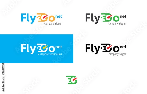 Obraz Fly Speed flat logo