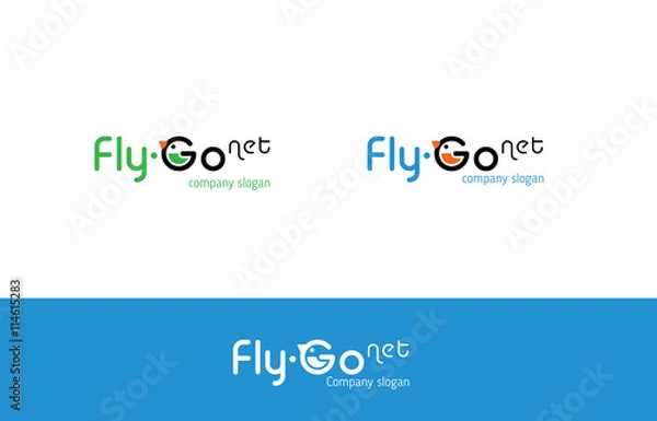 Obraz Sitting Bird Abstract Logo design vector letter G