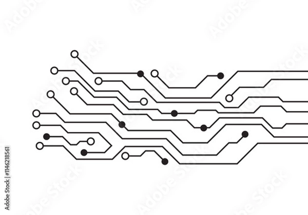 Fototapeta Circuit Board Technology Background Vector. 