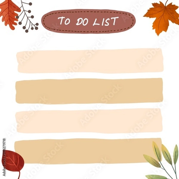 Obraz Notes list planner sticker memo 