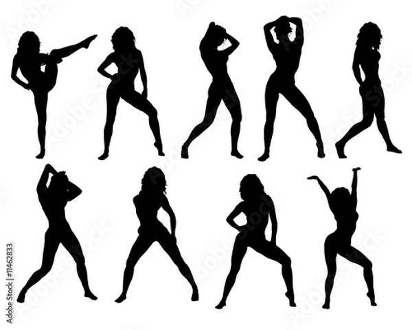 Fototapeta Girl practicing fitness