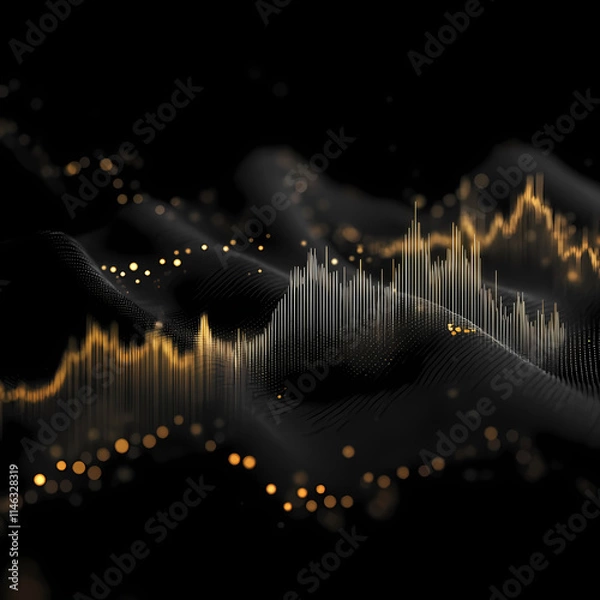 Fototapeta create a dark background, elements representing trading on the stock exchange participate in the background design