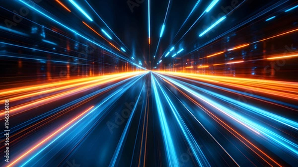 Fototapeta Abstract 3D Speed Lines Background