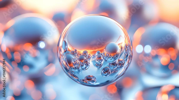 Obraz Abstract 3D Render of Spheres