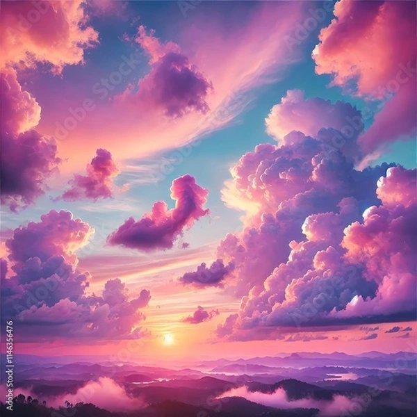 Obraz sunset in the clouds