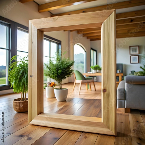 Obraz wooden frame in home