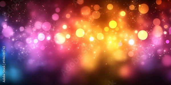 Fototapeta Vibrant Bokeh Lights: Shimmering Colors Dance