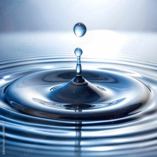 Obraz water droplets on white background