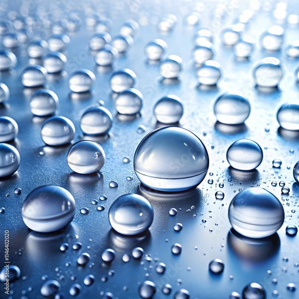 Obraz water droplets on white background