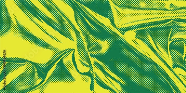Fototapeta Dots halftone yellow green color pattern gradient texture background.