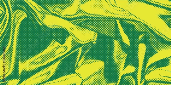 Obraz Dots halftone yellow green color pattern gradient texture background.