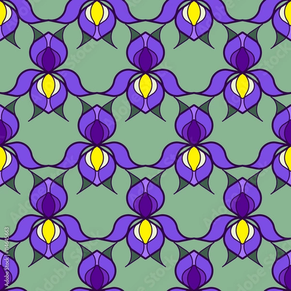 Fototapeta Stylized Iris Background