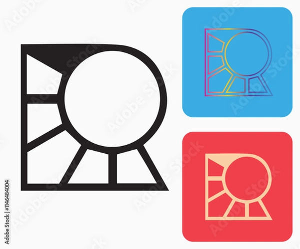 Obraz R Logo, R Monogram,  Letter R Logo, Creative Icon, Modern, Vector