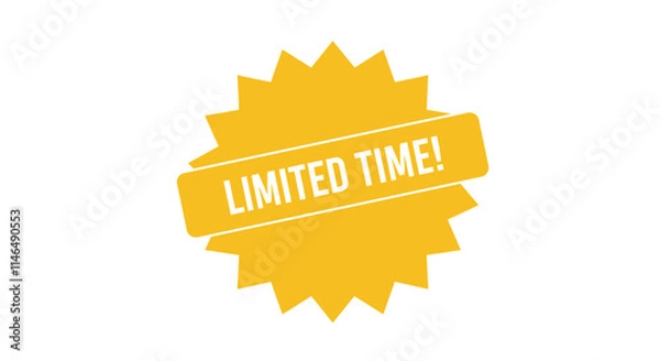 Fototapeta Bright Flat Color Promotional Badge Designs with Bold Text on White Backgrounds
