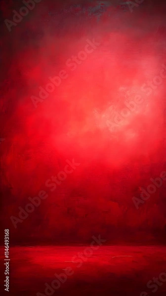 Obraz A vibrant red abstract background with a soft, smoky texture.