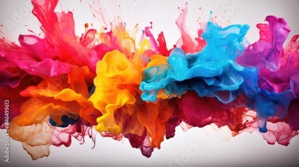 Obraz Abstract paint splashes with a motion blur effect