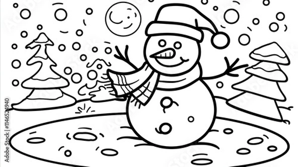 Fototapeta A snowman