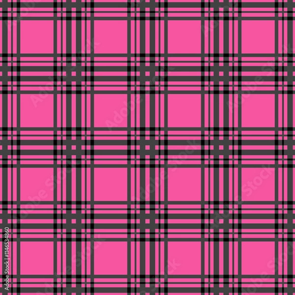 Obraz Checkered plaid seamless pattern striped lined