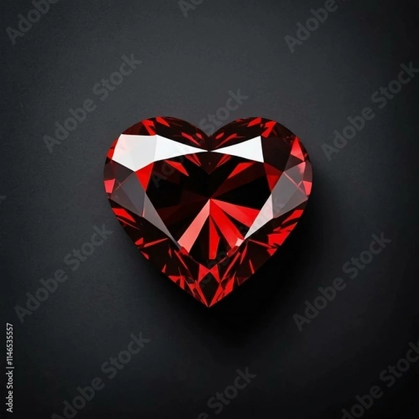 Obraz red heart on black