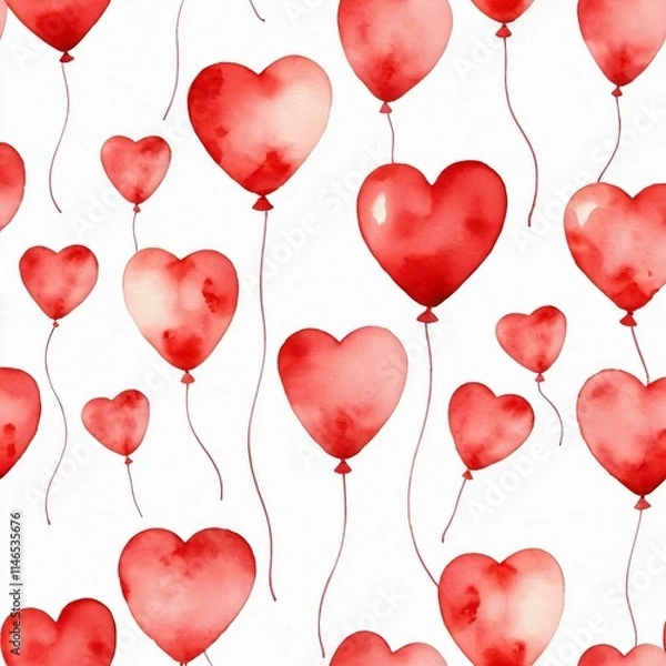 Fototapeta seamless pattern with hearts