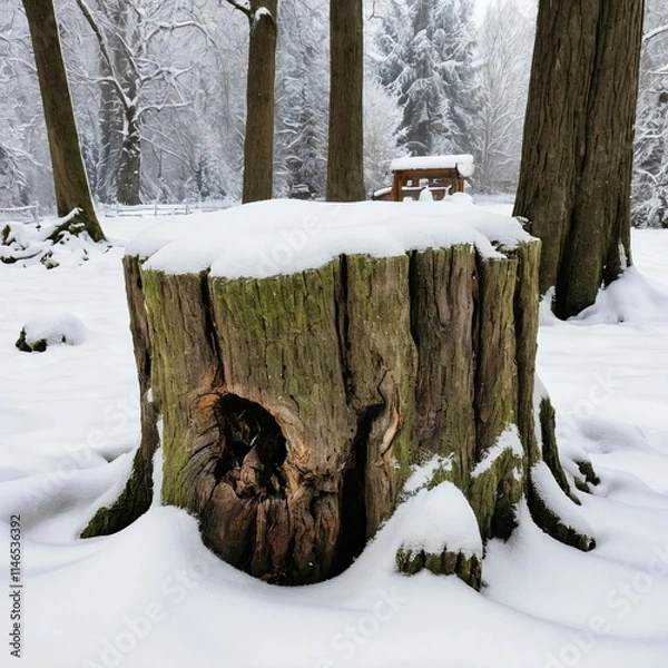 Obraz snow covered tree